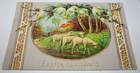 1912 Vintage Postcard Easter Greeting Grazing Sheep Lambs Pasture Farm Animals — photo 1