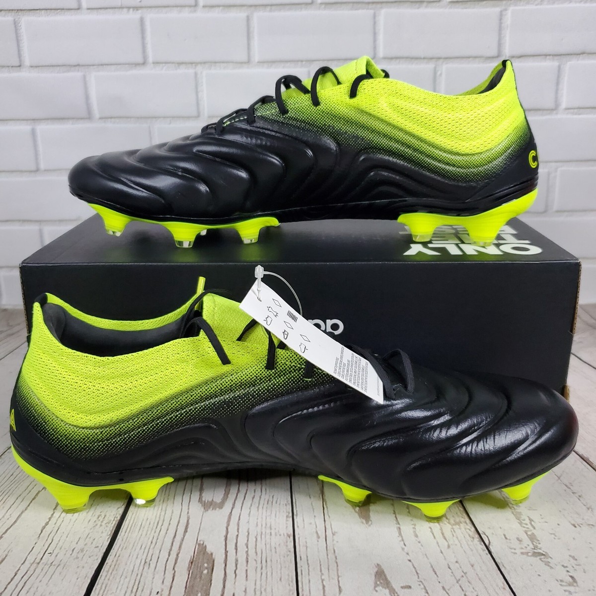 🔥 NEW Adidas Mens Size 13 Rare COPA 19.1 FG Black Green 🔥 NEW Adidas Mens Size 13 Rare COPA 19.1 FG Black Green