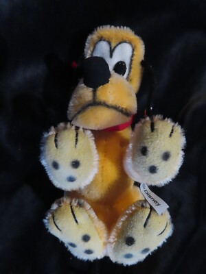 STEIFF Disney PLUTO Ornament Plush Stuffed Animal #802 of 1930 Limited Edition