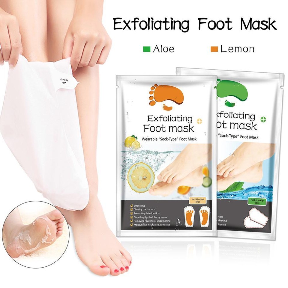 2pcs/Set Foot Exfoliating Foot Mask Remove Dead Skin Cuticle Pedicure
