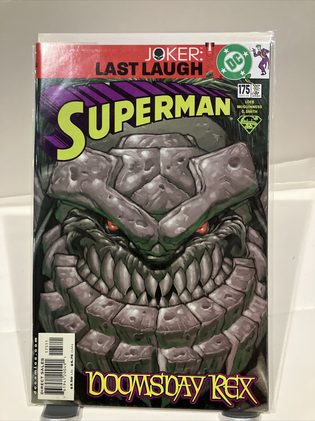 Superman 175  Joker:  Last Laugh!  Doomsday Rex!   VF/NM 2001 DC Comic