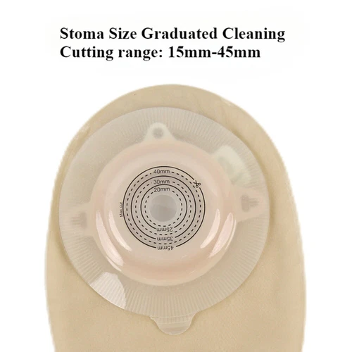 5x Ostomy Pouch One-Piece System Colostomy Bags Convex with Belt Buckle 15-45mm - Picture 8 of 12