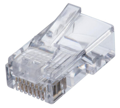 CZT - 10 Stück 10er Pack RJ45 Durchführung transparente Stecker Cat5e