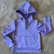 Champion Girls Quarter Zip Performance Active Hoodie Heather Purple Pocket Sz 4