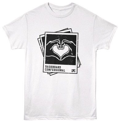 Dashboard Confessional American Emo Band Polaroid Hand Heart Pic Men's T Shirt