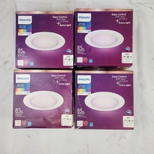 4pk Philips Smart Wi-fi Led Recessed Downlight 85w Replacement 5 6 In 1150lm 4pk Philips Smart Wi-fi Led Recessed Downlight 85w Replacement 5 6 In 1150lm