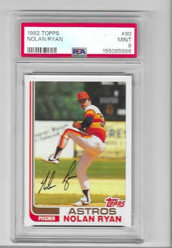 1982 TOPPS NOLAN RYAN GRADED PSA 9 MINT CARD # 90 BEAUTIFUL