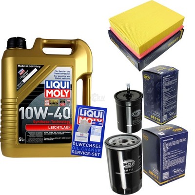 INSPEKTIONSKIT FILTER LIQUI MOLY ÖL 5L 10W-40 für Audi A4 8D2 B5 1.6 1.8 8D5