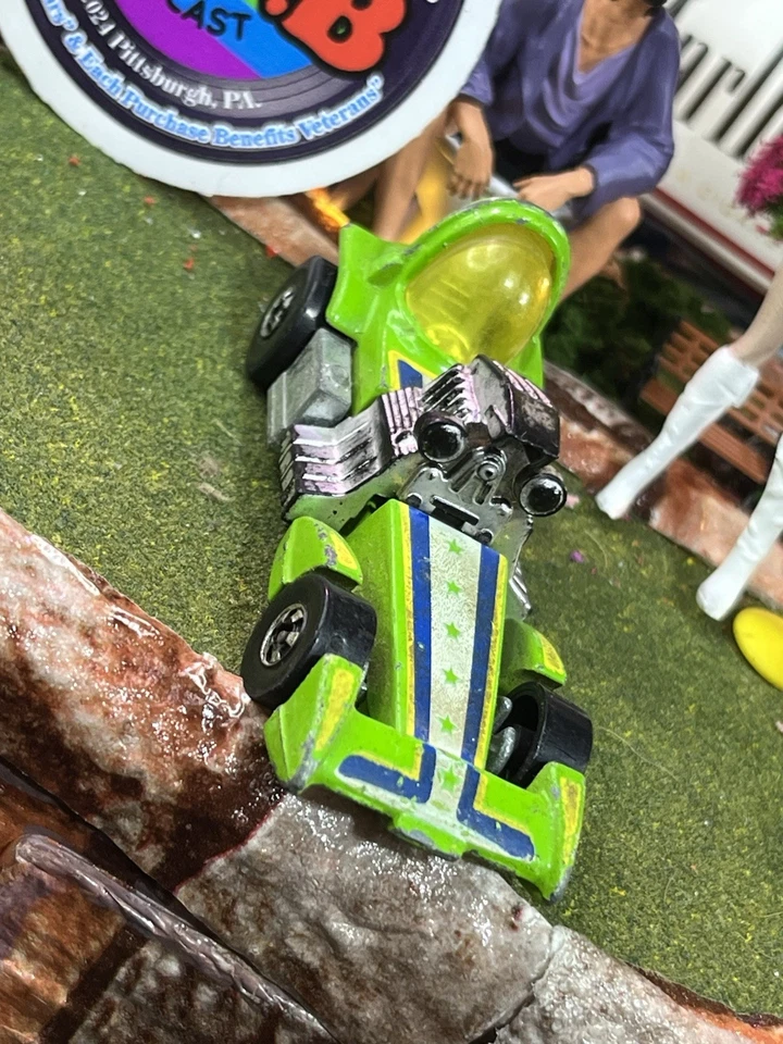 Hot Wheels Blackwalls 1978 Bubble Gunner 1:64 verde fundido a presión usado excelente estado HK Foto 4 de 4