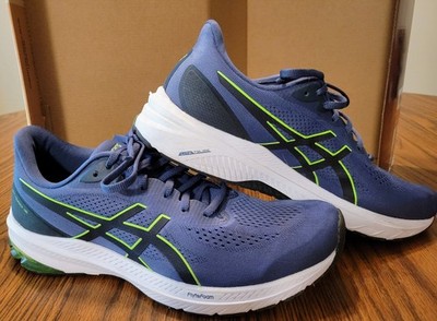 Asics Men's GT-1000 12 running shoes, Size 11, Thunder Blue/Electric Lime