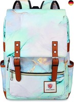 Vintage Laptop Rucksack, College Schulrucksack Reise Tagesrucksack LäSsiger Busi