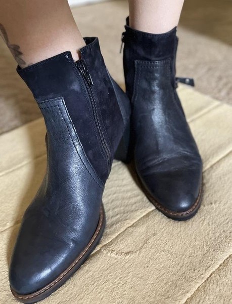 Women Gabor Ankle Boots Grey Suede 39 #7SLT