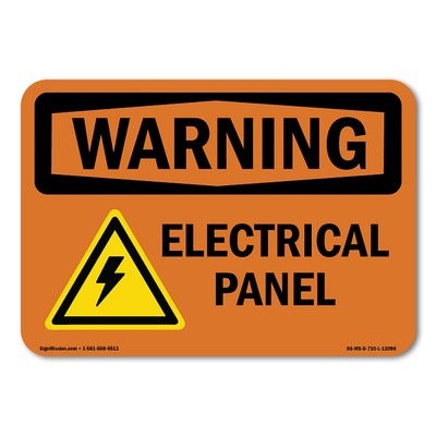 Electrical Panel ANSI Warning Sign Metal Plastic Decal