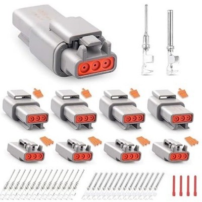 3 Pin Connector(4 Set), Waterproof Electrical Wire Connec Size: 3 PIN (4 Sets)