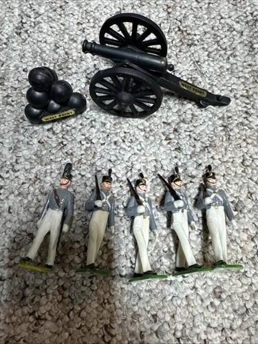 5 Vintage Louis Marx & Co Warriors Of The World West Point Cadets And Cannon