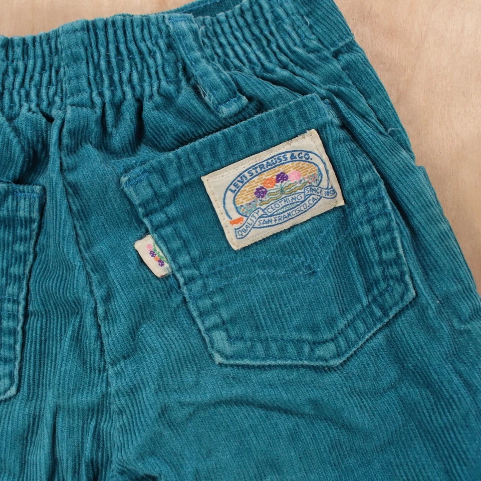 De colección Años 80 Hecho en Estados Unidos LEVI's Niñas Azul Pana Pantalones Vaqueros 4 DELGADOS Niños Hippy Boho Foto 2 de 4