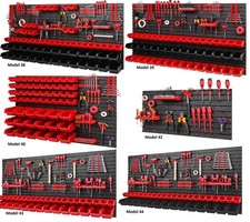 Pattumiera Stoccaggio Kit da Parete Box Parete Pannello Rack Garage Unità Impilabile