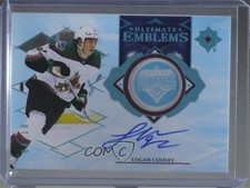 2023-24 Ultimate Collection Emblems Rookies Platinum 4/5 Logan Cooley Auto 1i2e