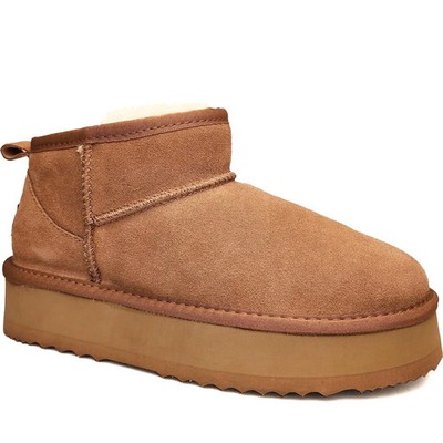 La Conte Damen Braune Wildlederstiefeletten Freizeit LAC6563-20246CHE