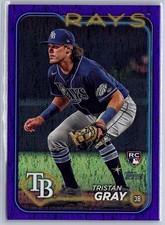 2024 Topps Tristan Gray #483 Purple Holofoil #/799 Tampa Bay Rays