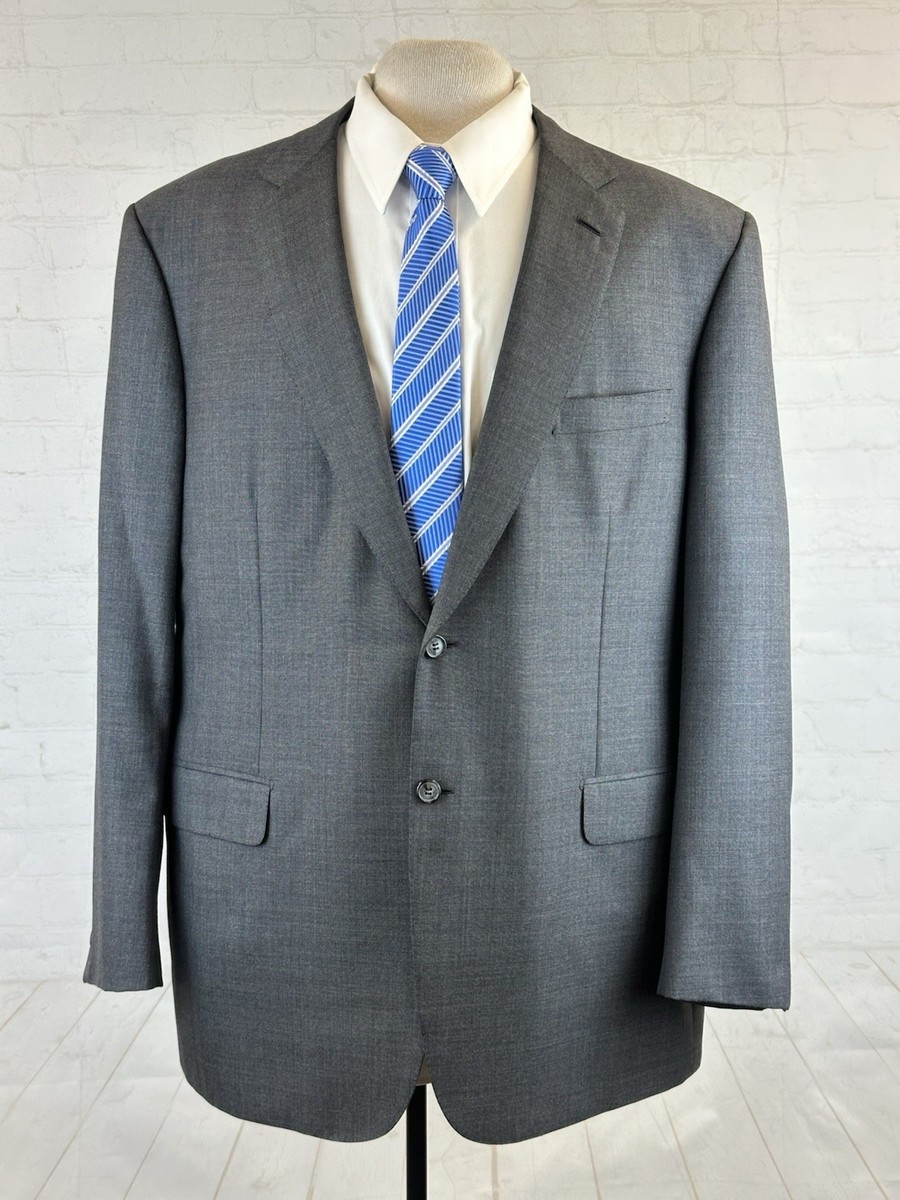 Brioni Italy Men's Dark Gray Two Button 100% Wool Suit 46L 40X29