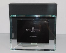 ROYAL DOULTON RADIANCE COLLECTION GLASS PICTURE FRAME IN BOX 7"X 5" PHOTO