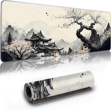 Long Gaming Mouse Pad Extended Anime Large Desk Pad with Non-Slip Base Full Keyb