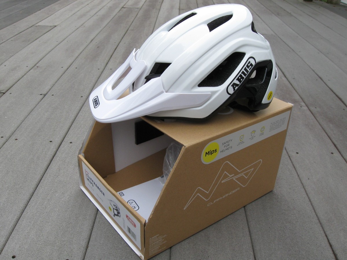 Abus Cliffhanger MIPS MTB Mountain Bike Helmet Small 51 - 55cm Shiny White  NEW | eBay