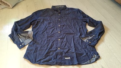 Langarmhemd von Marc O'Polo Herren Größe Xl blau gestreift