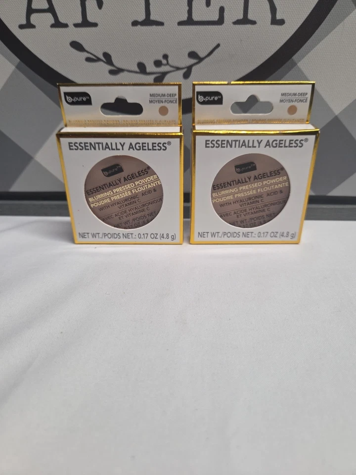 B Pure x2 Essentially Ageless Blurring Pressed Powder Shade Medium-Deep  - Image 2 of 4