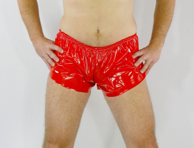 Calzoncillos boxer de plástico de PVC calzoncillos calzoncillos de vinilo pantalones ropa interior para hombre juego de rol