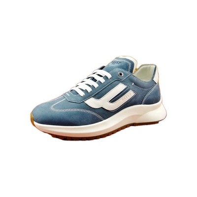 Bally DEMYL Herren Sport Schuhe Low Sneaker Blau Weiß Gr.42 US 9  UK 8