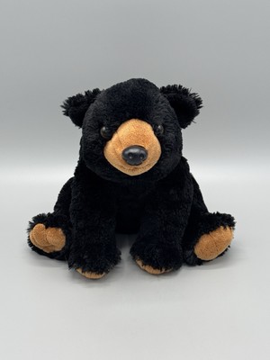 Wild Republic Black Bear Plush W/ Tan Paws 10  Stuffed Animal