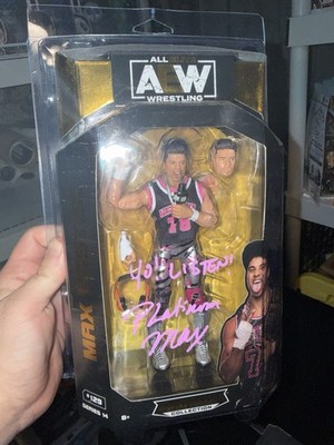  AEW Unrivaled Series 14 Max Caster #129 Wrestling Action Figure Signed 