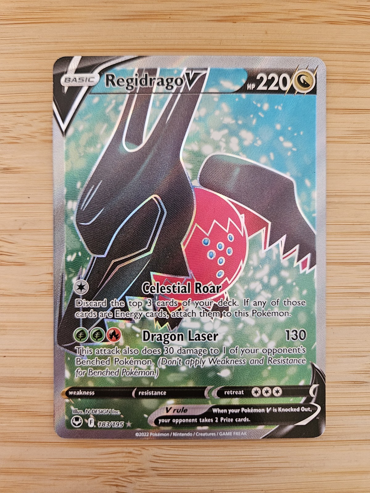 Regidrago V 183/195 Silver Tempest NM Full Art Pokemon Card