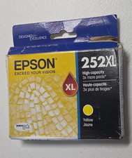 GENUINE - EPSON 252XL YELLOW INK CARTRIDGE - T252XL420 - Expired: 04.2023