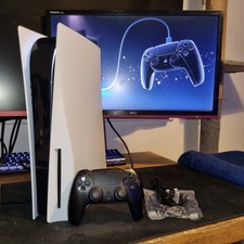 Sony PS5 Disc Edition Console with Hall Effect Black Controller and Cables