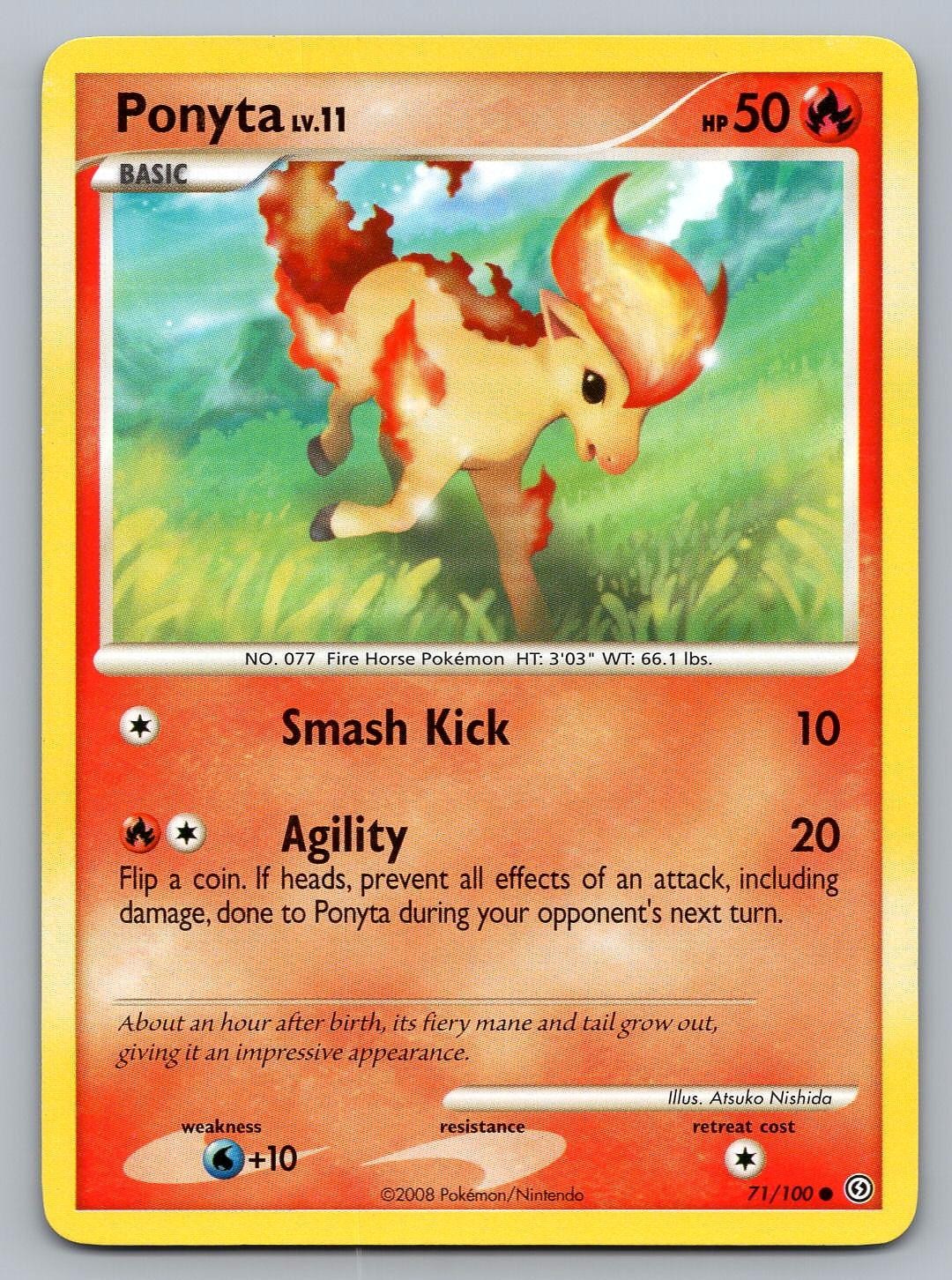 PONYTA 71/100 COMMON STORMFRONT POKEMON LP