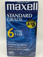 Maxell Standard Grade T-120 VHS Video Cassette Tapes Sealed