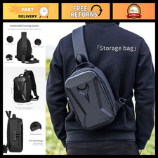 Anti-Theft Hard-Shell Men's Chest Bag with Lock, Casual Cycling  Travel Waist P