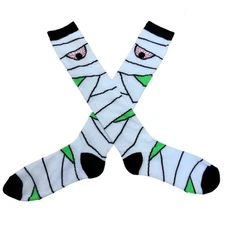 My Halloween Womens Long White Bloodshot Eyeball Knee Socks
