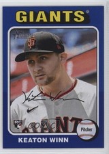 2024 Topps Heritage High Number Dark Blue Border Keaton Winn #695 1m01