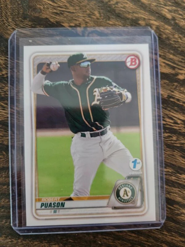 2020 BOWMAN ROBERT PUASON 1ST EDITION BASEBALL CARD Oakland Athletics INVEST