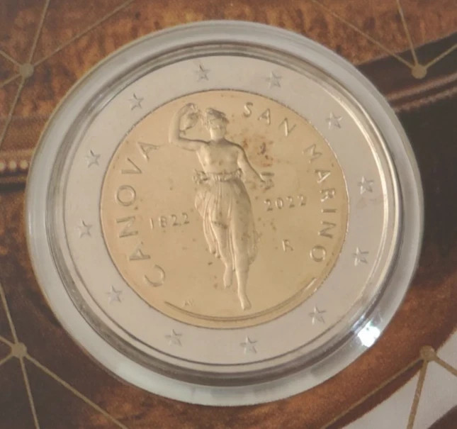 2 euro St Marin 2022 - Antonio Canova - BU FDC (lire la description)