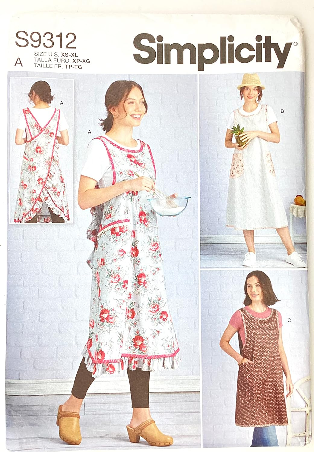 Apron Patern S9312 Wraparound Apron Sewing Pattern, Women's Aprons in Two Lengths ...
