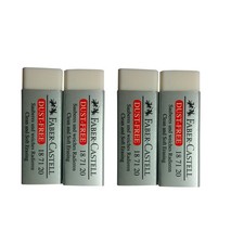 Faber Castell White Erasers Pack of 4 Premium Quality for Office School Art