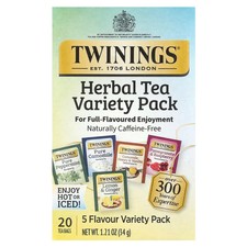 Herbal Tea Variety Pack, Caffeine Free, 20 Tea Bags, 1.21 oz 34 g