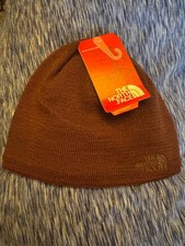 The North Face Beanie Adult Burgundy Red Logo Box Hat TNF One Size New w/ Tags