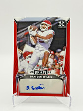 2023 Brayden Willis RC Leaf Draft #BA-BW1 Red Parallel Auto - Sooners / 49ers