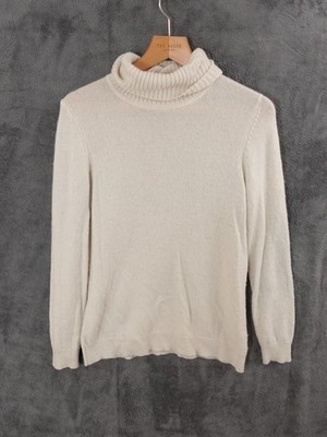 Woolovers Pullover Damen Medium weiß Rollkragen Wolle Strickpullover Sweater